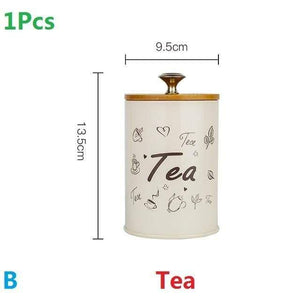 1-3Pcs Storage Tanks Steel Kitchen Utensils Multifunction Color Tea Coffee Sugar Square Box Case Househould Quality Beautiful