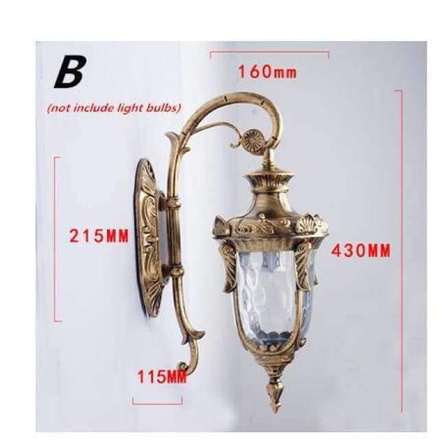Planet Gates A Vintage tage antique bronze wall lamp balcony porch garden decoration light outdoor lighting