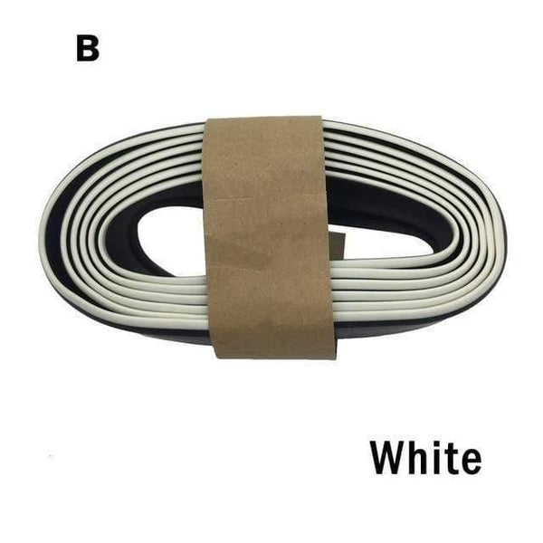 Planet Gates B White 2.5M Front Car Bumper Protector Rubber Car Protector Front Bumper Guards Lip Mouldings Splitter Chin Body Auto Bumper Exterior