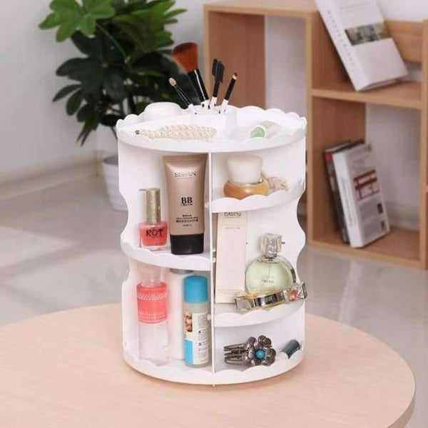 Planet Gates B white Multifunctional Rotating Makeup Organizer For Cosmetics Desk Accessories Home Storage Organization Jewelry DIY Containers