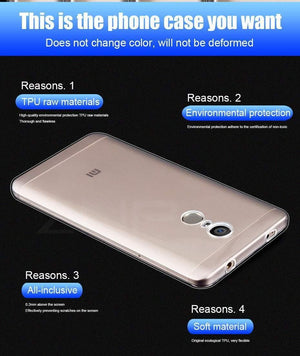 Planet Gates B ZNP Ultra Thin Soft transparent TPU Case For Xiaomi Redmi Note 4 4X Pro silicone Case Cover For Redmi Note 4X Phone Shell Coque