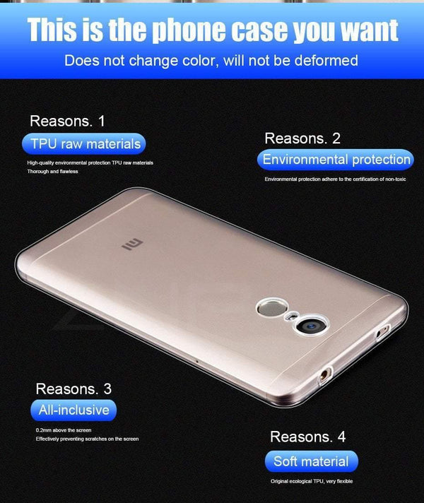 Planet Gates B ZNP Ultra Thin Soft transparent TPU Case For Xiaomi Redmi Note 4 4X Pro silicone Case Cover For Redmi Note 4X Phone Shell Coque