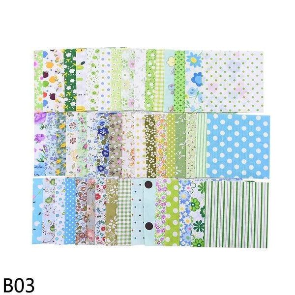 Planet Gates B03 50pcs Squares 10*10cm Colorful Patchwork Cotton Sewing Fabric Quilt Material DIY Home Quarters Handcraft Needlework Fabric