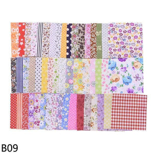 Planet Gates B09 50pcs Squares 10*10cm Colorful Patchwork Cotton Sewing Fabric Quilt Material DIY Home Quarters Handcraft Needlework Fabric