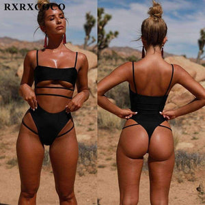 Planet Gates B1909BK / L Sexy One Piece Swimsuit 2018 Hollow Out Bandage Swimwear Women Solid Padded Bathing Suit Monokini Backless Bodysuits