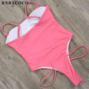 Planet Gates B1909BK / L Sexy One Piece Swimsuit 2018 Hollow Out Bandage Swimwear Women Solid Padded Bathing Suit Monokini Backless Bodysuits