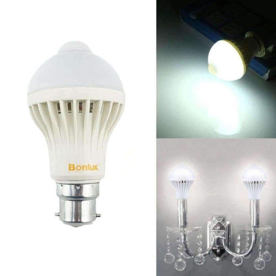 Planet Gates B22 LED Motion Sensor Light Bulb 5W Bayonet B22 with 50W Halogen Bulb Replacement for Washroom Hallway Cabinet Lighting