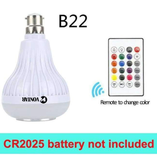 Planet Gates B22 without battery VONTAR E27 B22 Wireless Bluetooth Speaker+12W RGB Bulb LED Lamp 110V 220V Smart Led Light Music Player Audio with Remote Control
