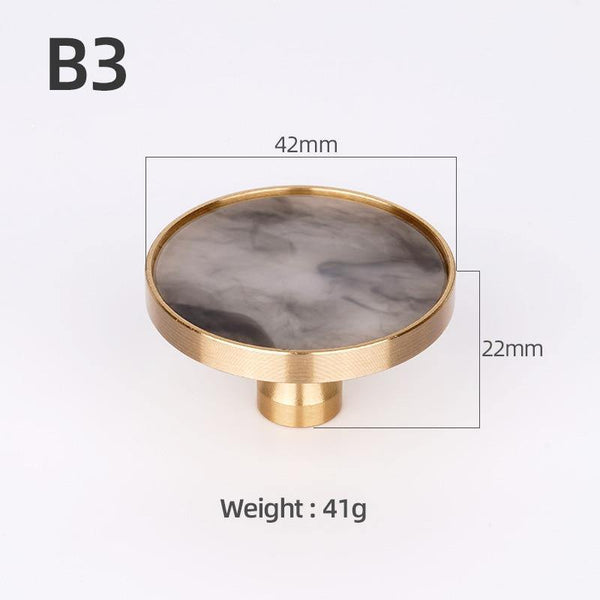 Brass Furniture Handles Elegant Door Knobs and Handles for Cabinet Kitchen Cupboard Drawer Pulls Wall Hanging Hooks Shell Resin