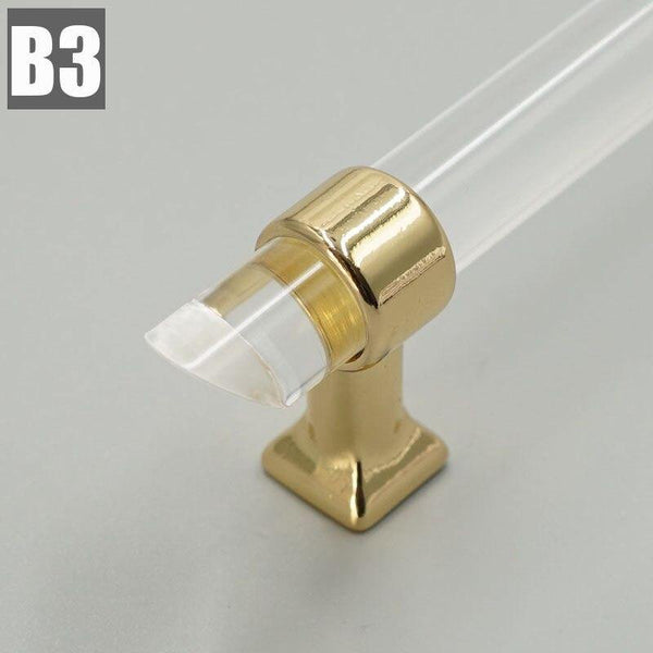 Various Sizes Modern Style Acrylic Drawer Knobs T bar Handle Bathroom Pulls Kitchen Cabinet Door Handle Pull