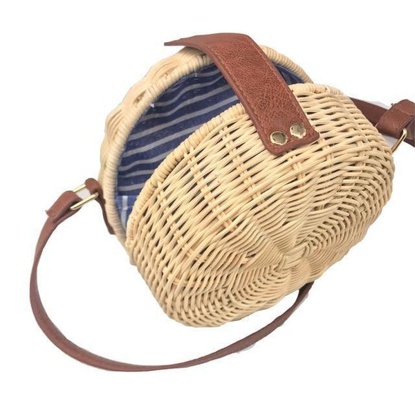 Planet Gates B358-L Style Straw Bag Handbags Women Summer Rattan Bag Handmade Woven Beach Circle Bohemia Handbag New Fashion