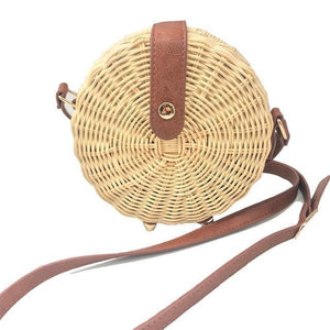Planet Gates B358-S Style Straw Bag Handbags Women Summer Rattan Bag Handmade Woven Beach Circle Bohemia Handbag New Fashion
