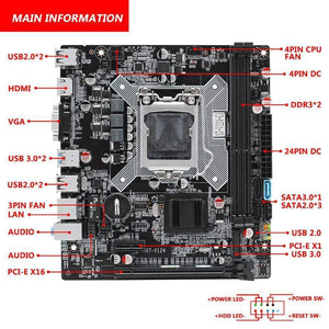 Planet Gates B75 desktop motherboard LGA 1155 set kit with intel core i5-3570 processor and DDR3 8GB(2*4GB) RAM memory USB3.0 X7-V124