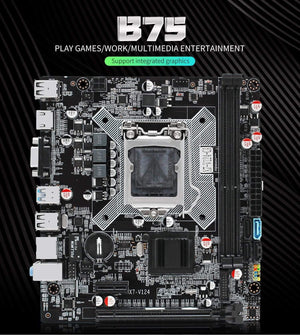 Planet Gates B75 desktop motherboard LGA 1155 set kit with intel core i5-3570 processor and DDR3 8GB(2*4GB) RAM memory USB3.0 X7-V124