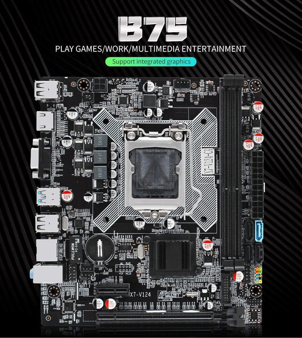 Planet Gates B75 desktop motherboard LGA 1155 set kit with intel core i5-3570 processor and DDR3 8GB(2*4GB) RAM memory USB3.0 X7-V124