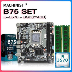 Planet Gates B75 desktop motherboard LGA 1155 set kit with intel core i5-3570 processor and DDR3 8GB(2*4GB) RAM memory USB3.0 X7-V124
