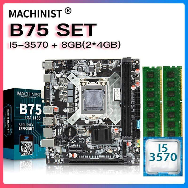 Planet Gates B75 desktop motherboard LGA 1155 set kit with intel core i5-3570 processor and DDR3 8GB(2*4GB) RAM memory USB3.0 X7-V124