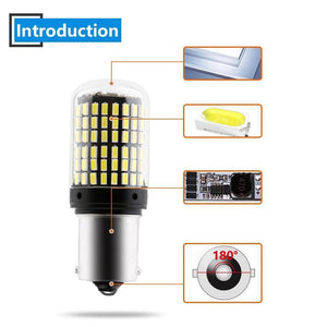 Planet Gates BA15S White E-Bright 2PCS 1156 P21W BA15S PY21W BAU15S LED Canbus 3014 S25 Error FREE Car Turn Lights 12V DC NO Hyper Flash Amber White