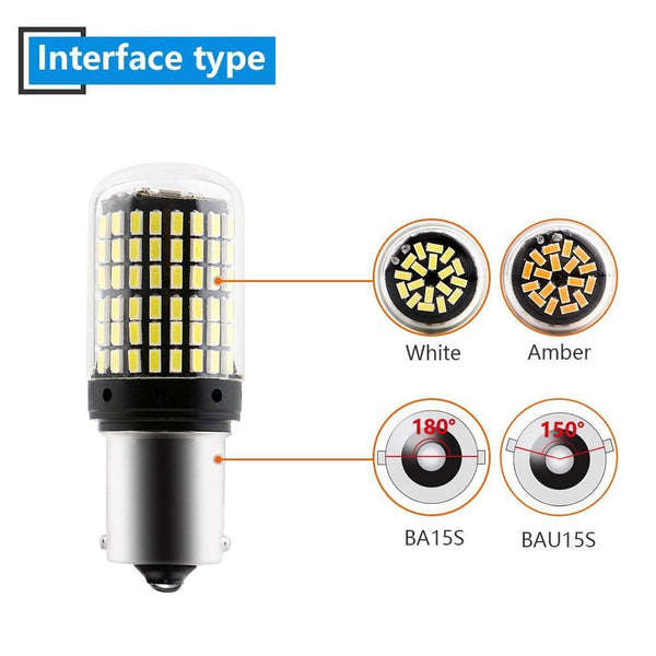 Planet Gates BA15S White E-Bright 2PCS 1156 P21W BA15S PY21W BAU15S LED Canbus 3014 S25 Error FREE Car Turn Lights 12V DC NO Hyper Flash Amber White