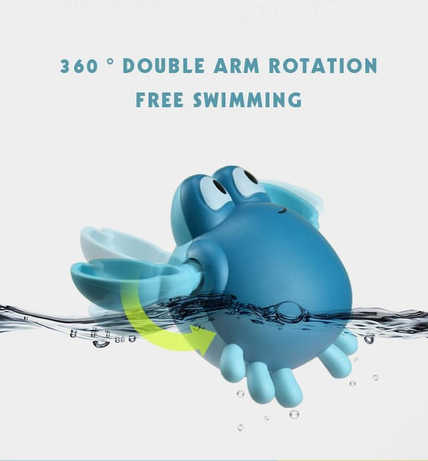 Planet Gates Baby Bath Toys Animal Cute Cartoon Tortoise Crab Classic Baby Water Toy Infant Swim Chain Clockwork Toy For Kid 2020 Newest