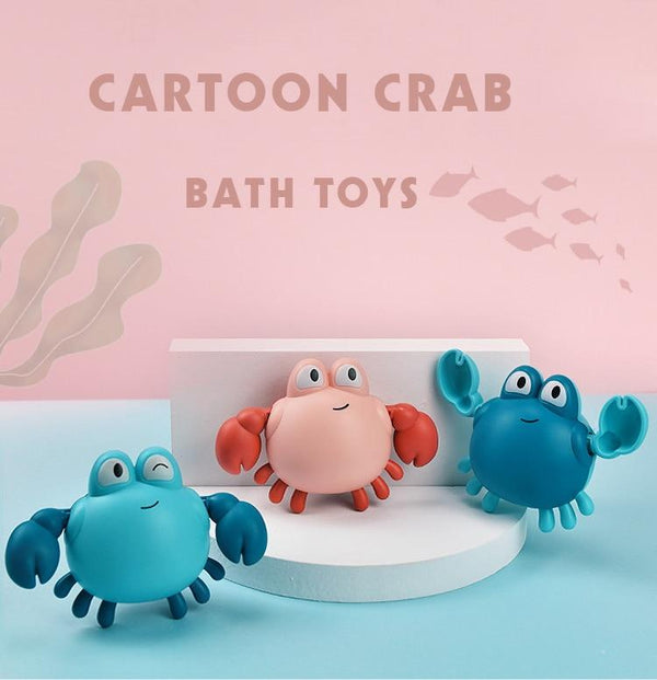 Planet Gates Baby Bath Toys Animal Cute Cartoon Tortoise Crab Classic Baby Water Toy Infant Swim Chain Clockwork Toy For Kid 2020 Newest