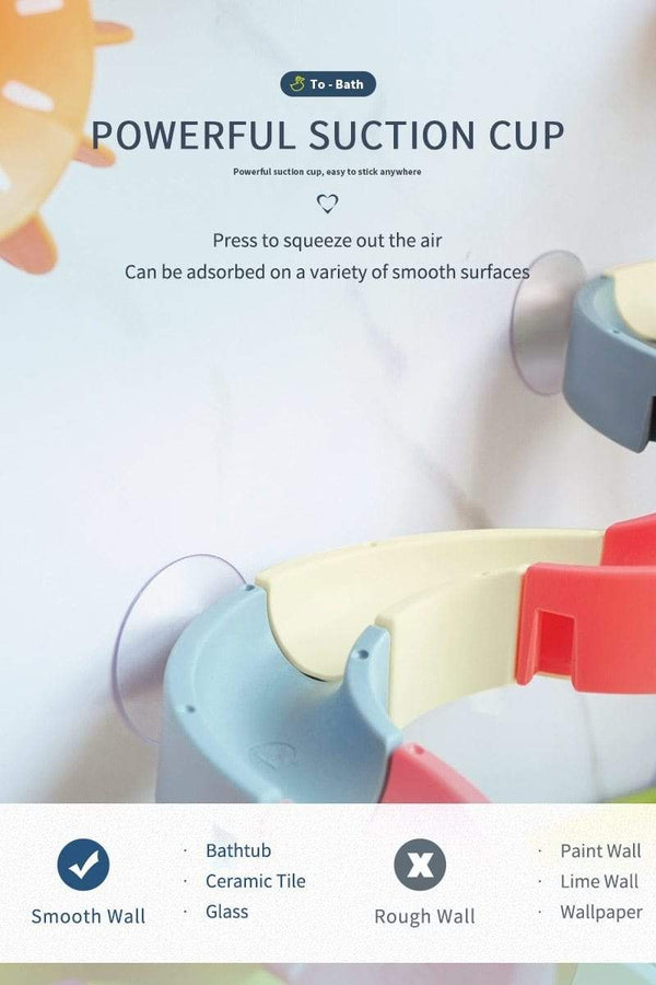 Planet Gates Baby Bath Toys DIY Marble Race Run Assembling Track Bathroom Bathtub Kids Play Water Spray Toy Set Stacking Cups For Children