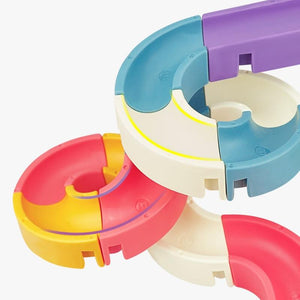 Planet Gates Baby Bath Toys DIY Marble Race Run Assembling Track Bathroom Bathtub Kids Play Water Spray Toy Set Stacking Cups For Children