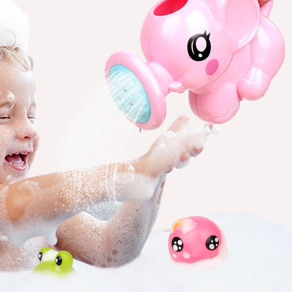 Planet Gates Baby Bath Toys Lovely Plastic Elephant Shape Water Spray for Baby Shower Swimming Toys Kids Gift Storage Mesh Bag Baby Kids Toy