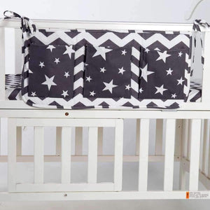 Planet Gates Baby Bed Hanging Storage Bag Cotton Newborn Crib Organizer Toy Diaper Pocket for Crib Bedding Set Accessories