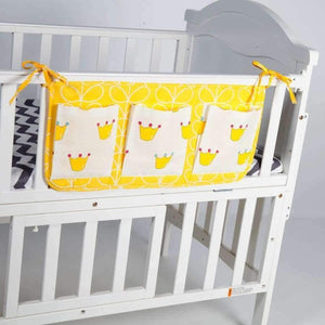 Planet Gates Baby Bed Hanging Storage Bag Cotton Newborn Crib Organizer Toy Diaper Pocket for Crib Bedding Set Accessories