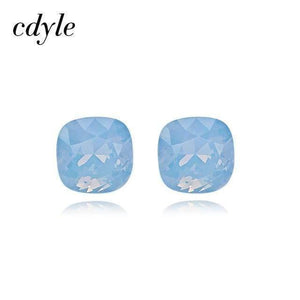 Planet Gates Baby Blue Embellished with Crystal Stud Earrings Women Earrings Austrian Rhinestone 925 Sterling Silver Earrings