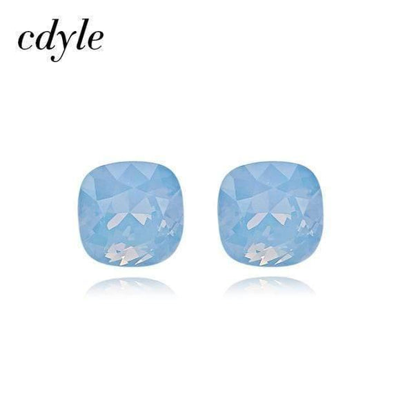 Planet Gates Baby Blue Embellished with Crystal Stud Earrings Women Earrings Austrian Rhinestone 925 Sterling Silver Earrings