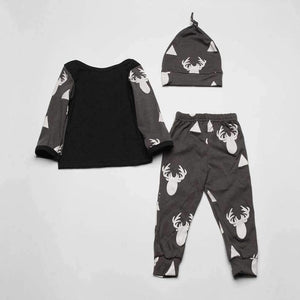 Planet Gates baby boy clothes / 18M Newborn baby boy girl clothes set long-sleeved T-shirt+ trousers +hat 3Pcs lot baby clothing sets kids children bebes costume