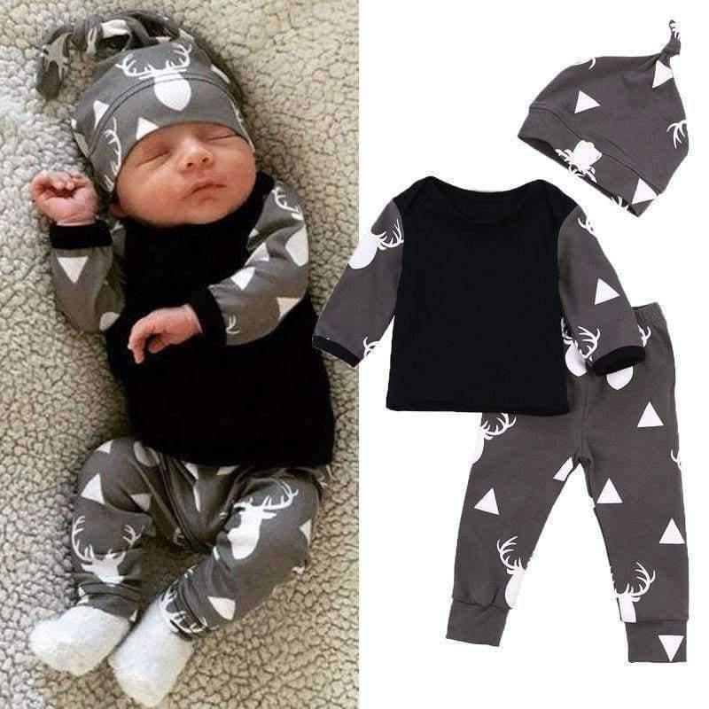 Planet Gates baby boy clothes / 18M Newborn baby boy girl clothes set long-sleeved T-shirt+ trousers +hat 3Pcs lot baby clothing sets kids children bebes costume