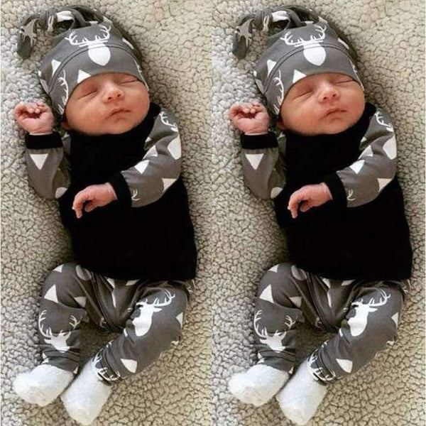 Planet Gates baby boy clothes / 18M Newborn baby boy girl clothes set long-sleeved T-shirt+ trousers +hat 3Pcs lot baby clothing sets kids children bebes costume