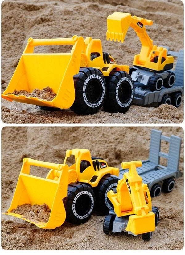 Planet Gates Baby Classic Simulation Engineering Car Toy Excavator Bulldozer Model Tractor Toy Dump Truck Model Car Toy Mini for Kid Boy Gift