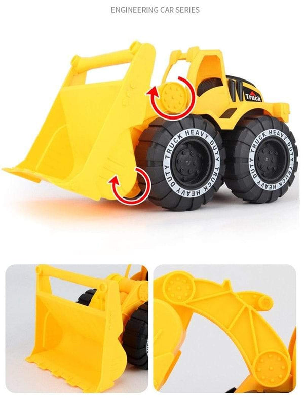 Planet Gates Baby Classic Simulation Engineering Car Toy Excavator Bulldozer Model Tractor Toy Dump Truck Model Car Toy Mini for Kid Boy Gift