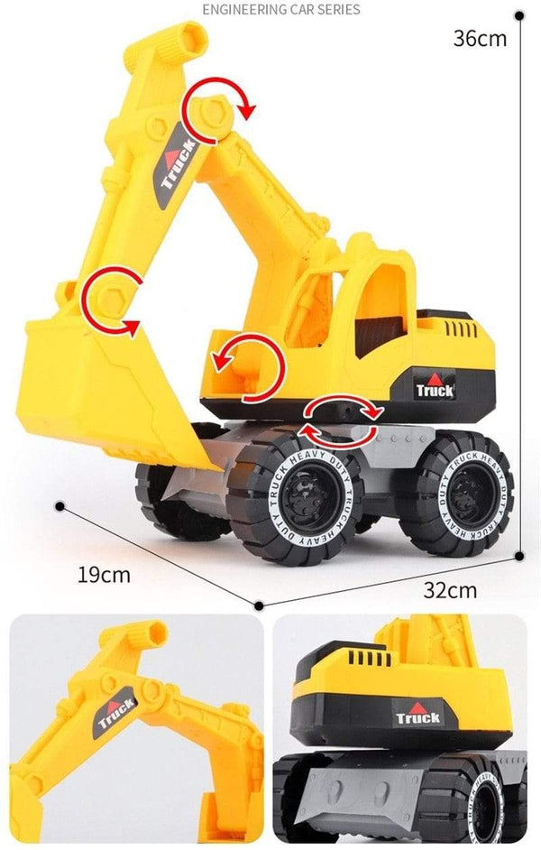 Planet Gates Baby Classic Simulation Engineering Car Toy Excavator Bulldozer Model Tractor Toy Dump Truck Model Car Toy Mini for Kid Boy Gift