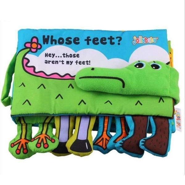 Planet Gates Baby Cloth Book Soft Fabric Feet Crocodile English Learning Story Quiet Book For Newborn Babies Children Kids Educational Toys