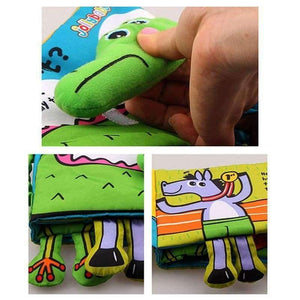 Planet Gates Baby Cloth Book Soft Fabric Feet Crocodile English Learning Story Quiet Book For Newborn Babies Children Kids Educational Toys