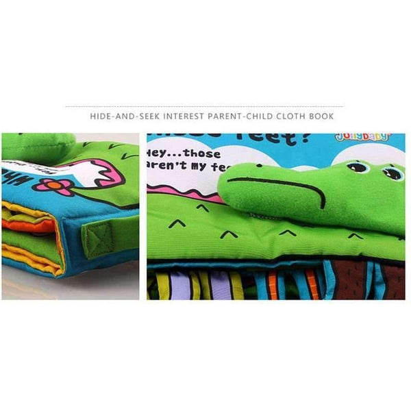 Planet Gates Baby Cloth Book Soft Fabric Feet Crocodile English Learning Story Quiet Book For Newborn Babies Children Kids Educational Toys