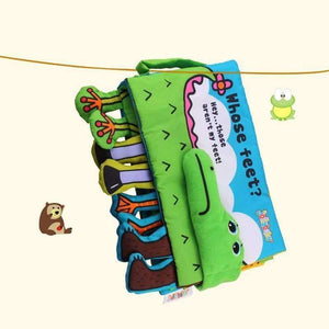 Planet Gates Baby Cloth Book Soft Fabric Feet Crocodile English Learning Story Quiet Book For Newborn Babies Children Kids Educational Toys