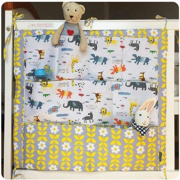 Planet Gates Baby Cot Bed Hanging Storage Bag Crib Organizer Storage Bag 60*50cm Toy Diaper Pocket for Crib Bedding Set