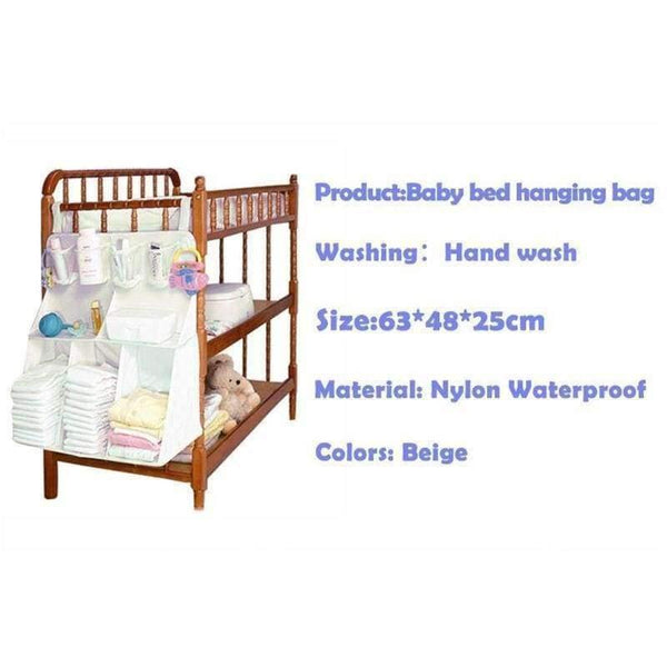 Planet Gates Baby Crib Bed Hanging Bag Waterproof Children Bedding Organizer Portable Set Newborn Baby Diapers Bedside Organizer Cloth Cradle