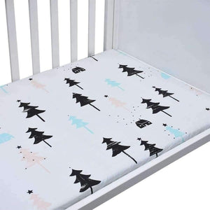 Planet Gates Baby Crib Bedding Set Fitted Soft Woven Cotton Sheet  with Unisex Design for Babies Crib Sheets Great gift for Baby