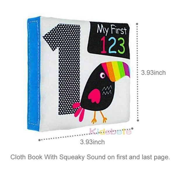 Planet Gates Baby Early Education Toys 4PCS Black White Colorful Books Learning Color/Shape/Words/Number Intelligence Development Soft Toys