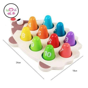 Planet Gates Baby Educational Wooden Montessori Toys Cartoon Hedgehog Learning Colorful Number Matching Math Toys For Children UJ2666H