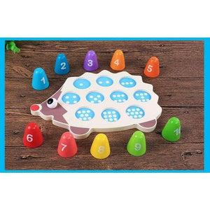 Planet Gates Baby Educational Wooden Montessori Toys Cartoon Hedgehog Learning Colorful Number Matching Math Toys For Children UJ2666H