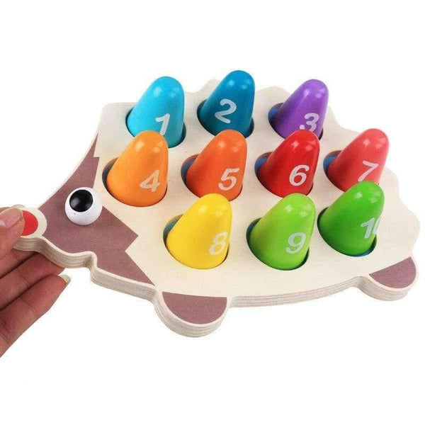 Planet Gates Baby Educational Wooden Montessori Toys Cartoon Hedgehog Learning Colorful Number Matching Math Toys For Children UJ2666H