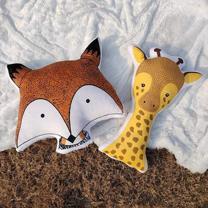 Planet Gates Baby Elephant Fox Deer Bear Giraffe Rabbit Soft Stuffed Plush Toys Pillows Animal Plush Toy Cartoon Pillow Cushion For Kids Gift